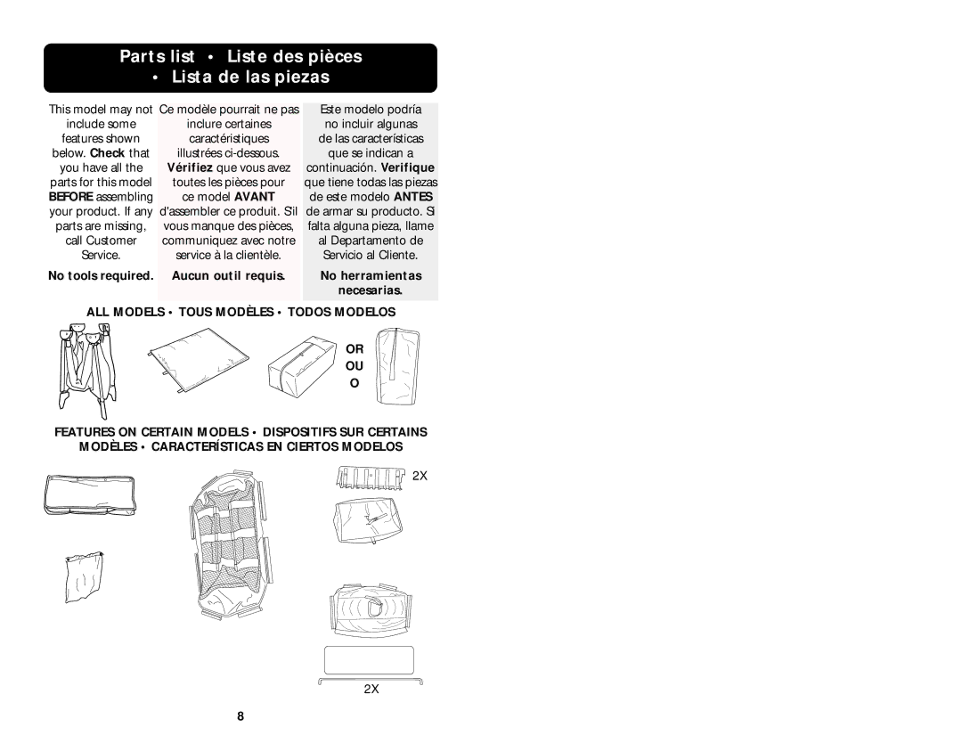 Graco ISPP003AA manual Parts list Liste des pièces Lista de las piezas, Your product. If any 