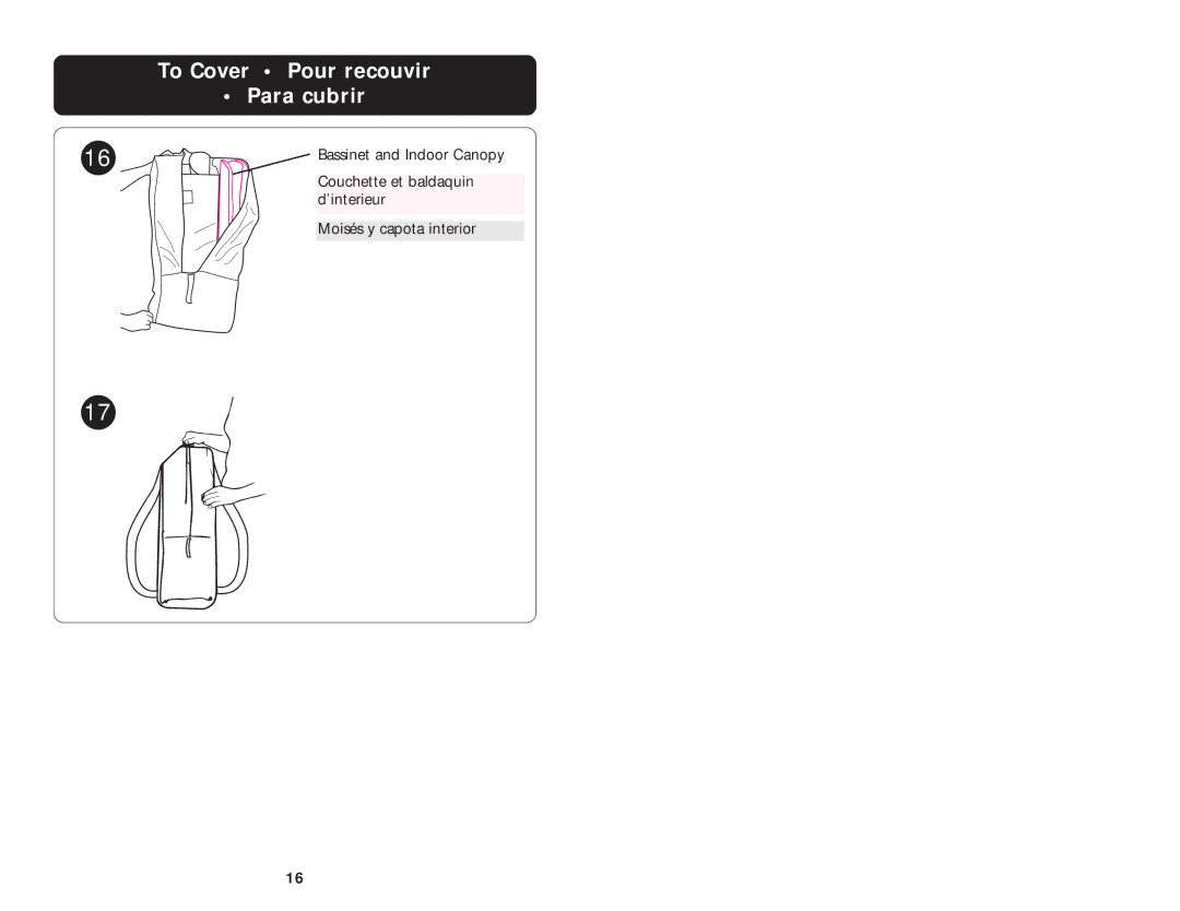 Graco ISPP020AB owner manual To Cover Pour recouvir Para cubrir 