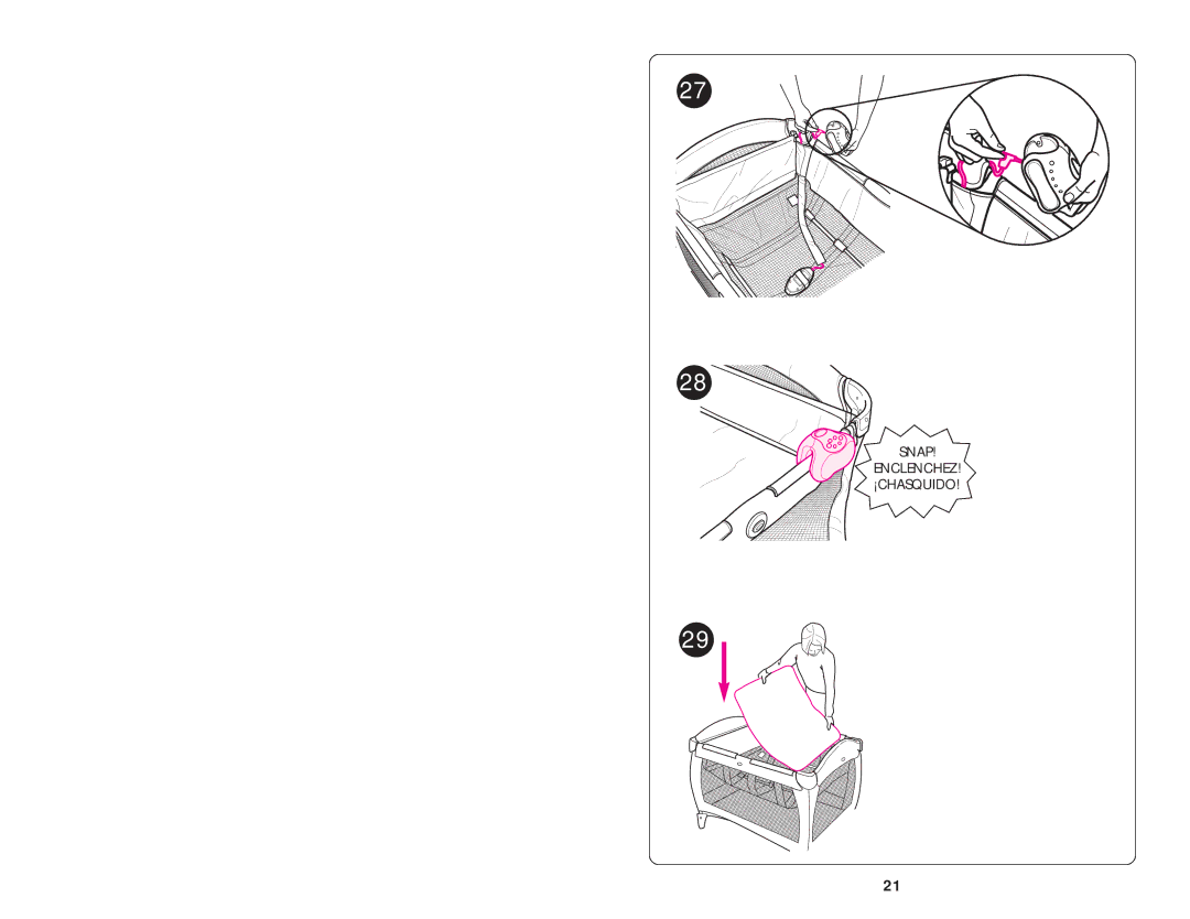 Graco ISPP025AA manual Snap Enclenchez ¡CHASQUIDO 