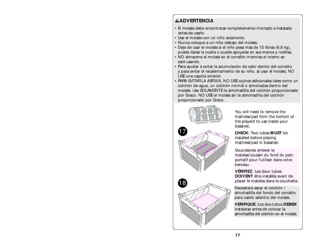 Graco ISPP027AB manual Advertencia 