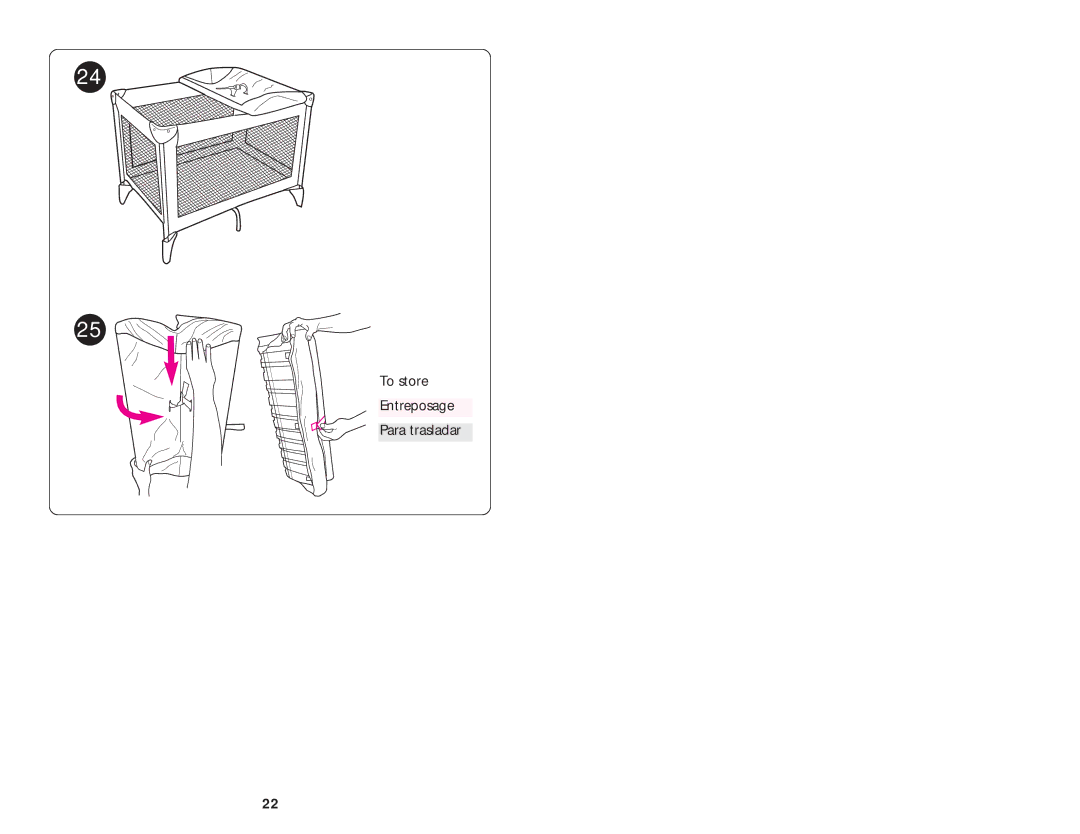 Graco ISPP027AB manual To store Entreposage Para trasladar 