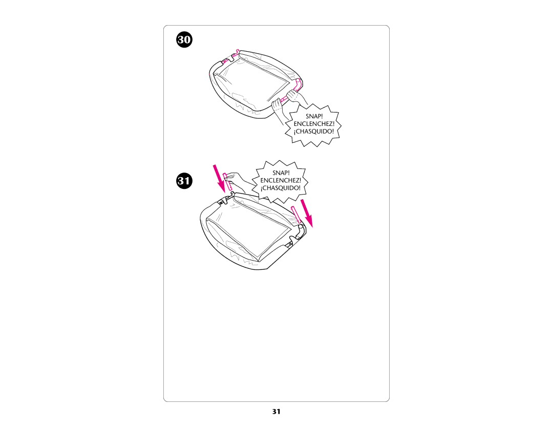 Graco ISPP045AB manual Snap Enclenchez ¡CHASQUIDO 