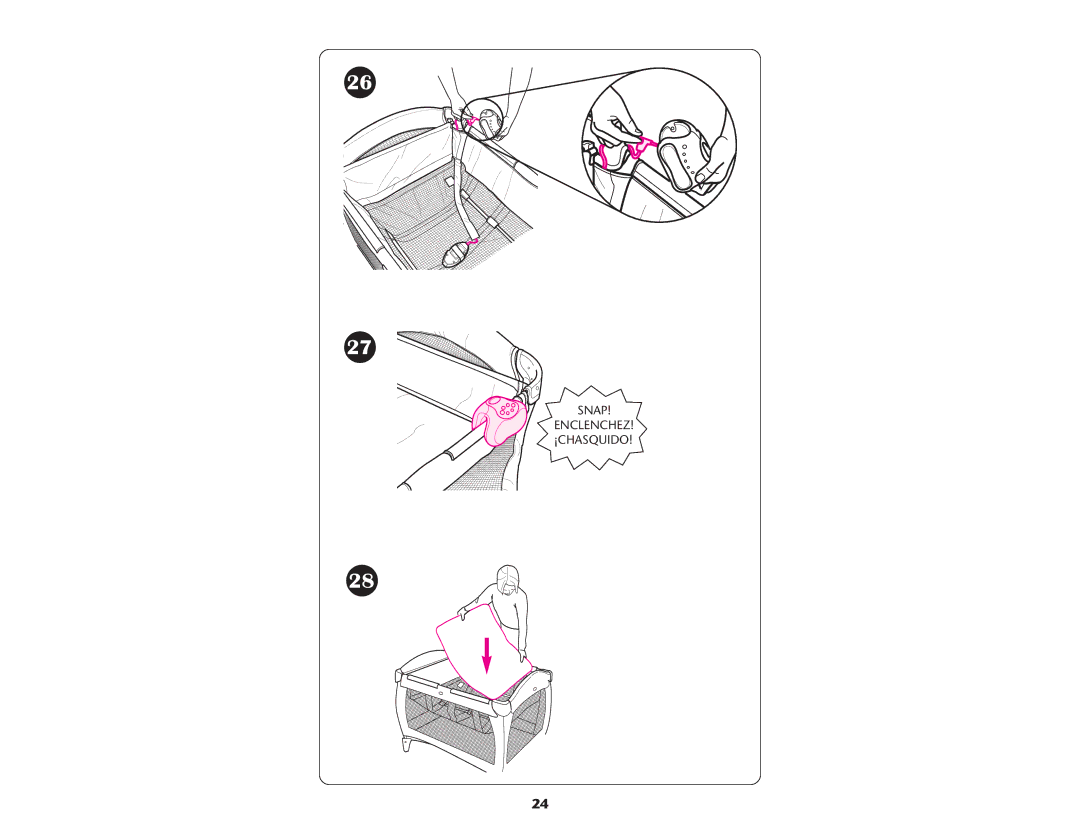 Graco ISPP045AC manual Snap Enclenchez ¡CHASQUIDO 