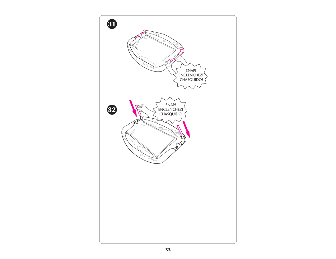 Graco ISPP045AC manual Snap Enclenchez ¡CHASQUIDO 