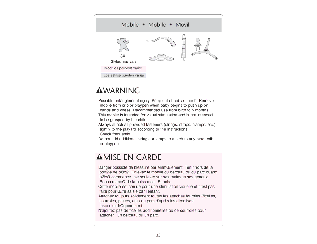 Graco ISPP045AC manual Mobile Mobile Móvil 