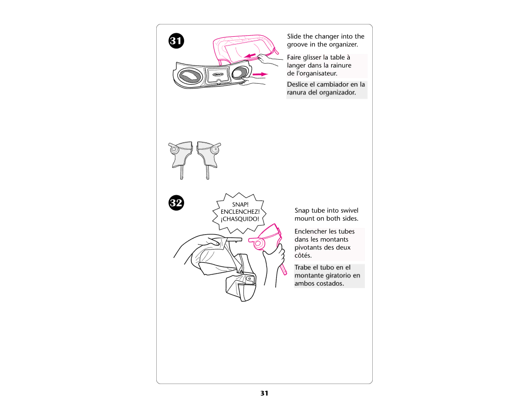 Graco ISPP046AC 04 manual Snap tube into swivel 