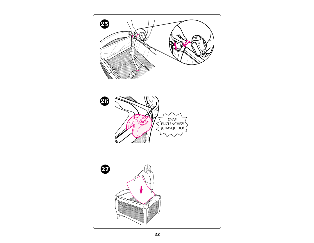 Graco ISPP046AC manual Snap Enclenchez ¡CHASQUIDO 