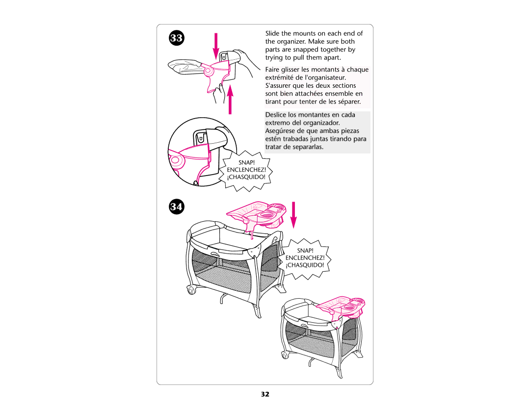 Graco ISPP046AC manual Snap Enclenchez ¡CHASQUIDO 