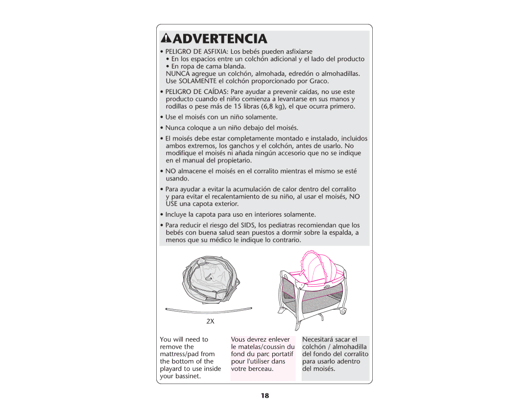 Graco ISPP046AD manual Advertencia 