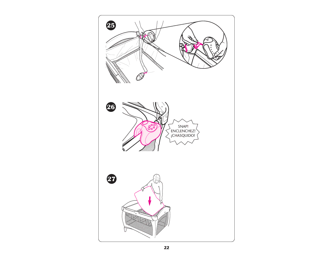 Graco ISPP046AD manual Snap Enclenchez ¡CHASQUIDO 