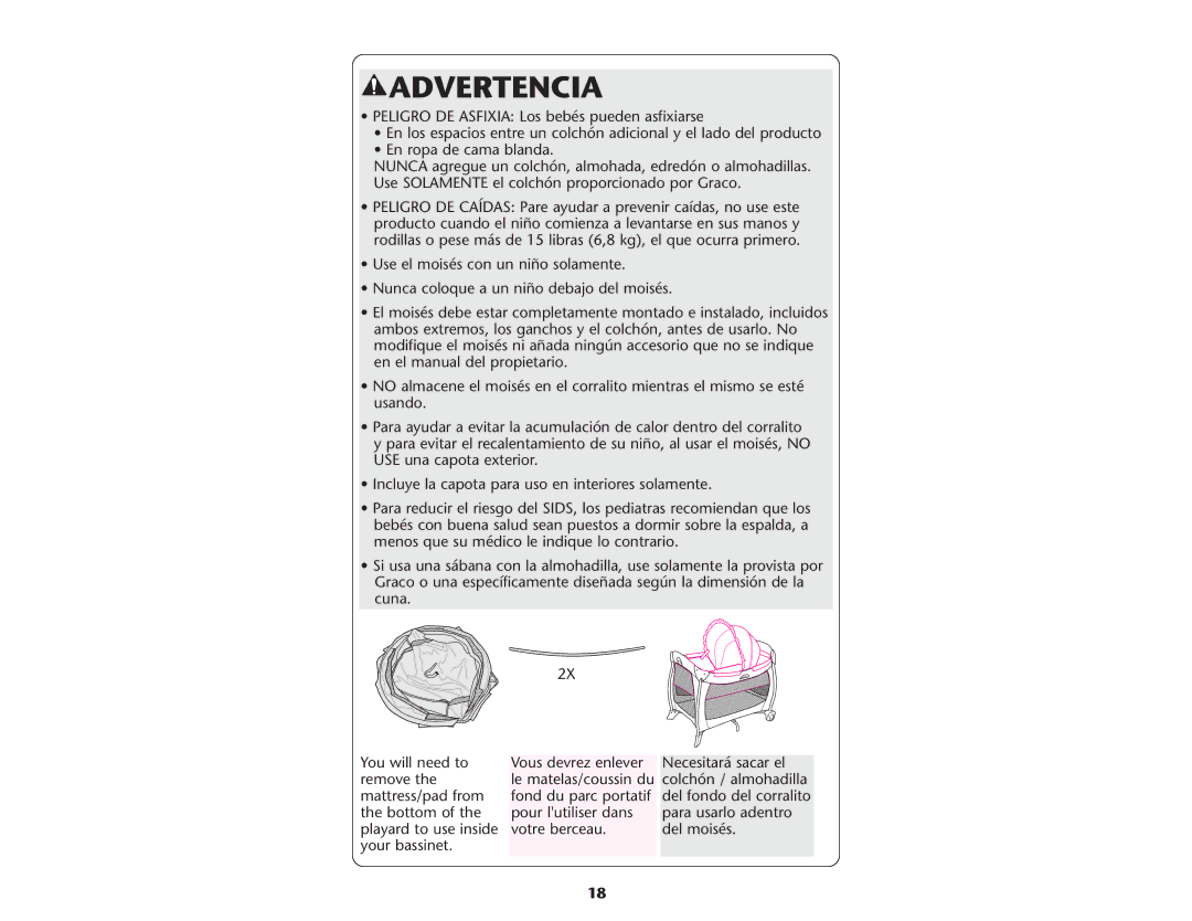 Graco ISPP046AF manual Advertencia 