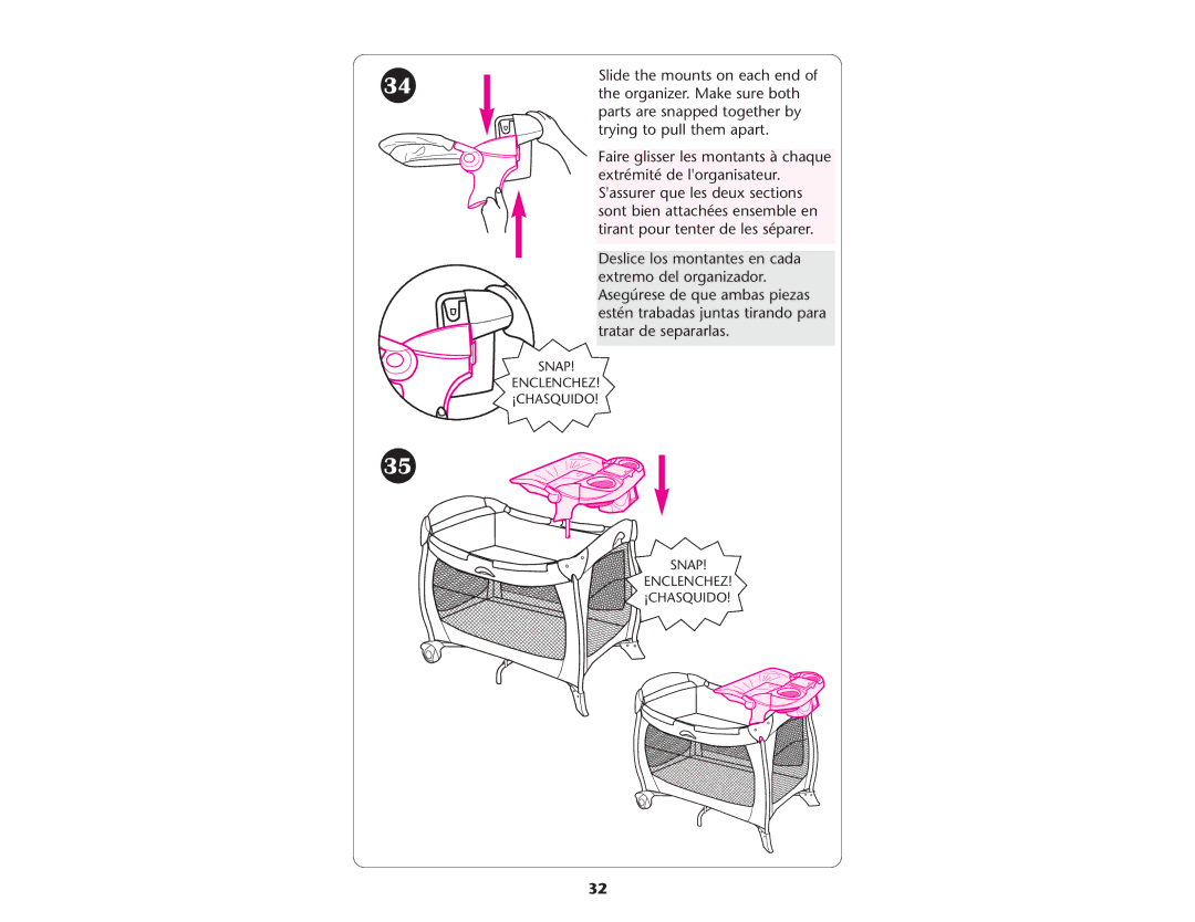 Graco ISPP046AF manual Snap Enclenchez ¡CHASQUIDO 