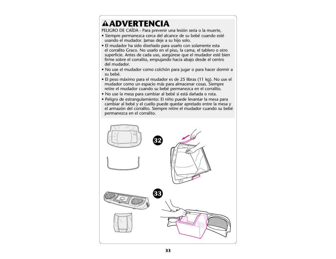 Graco ISPP047AB manual Advertencia 