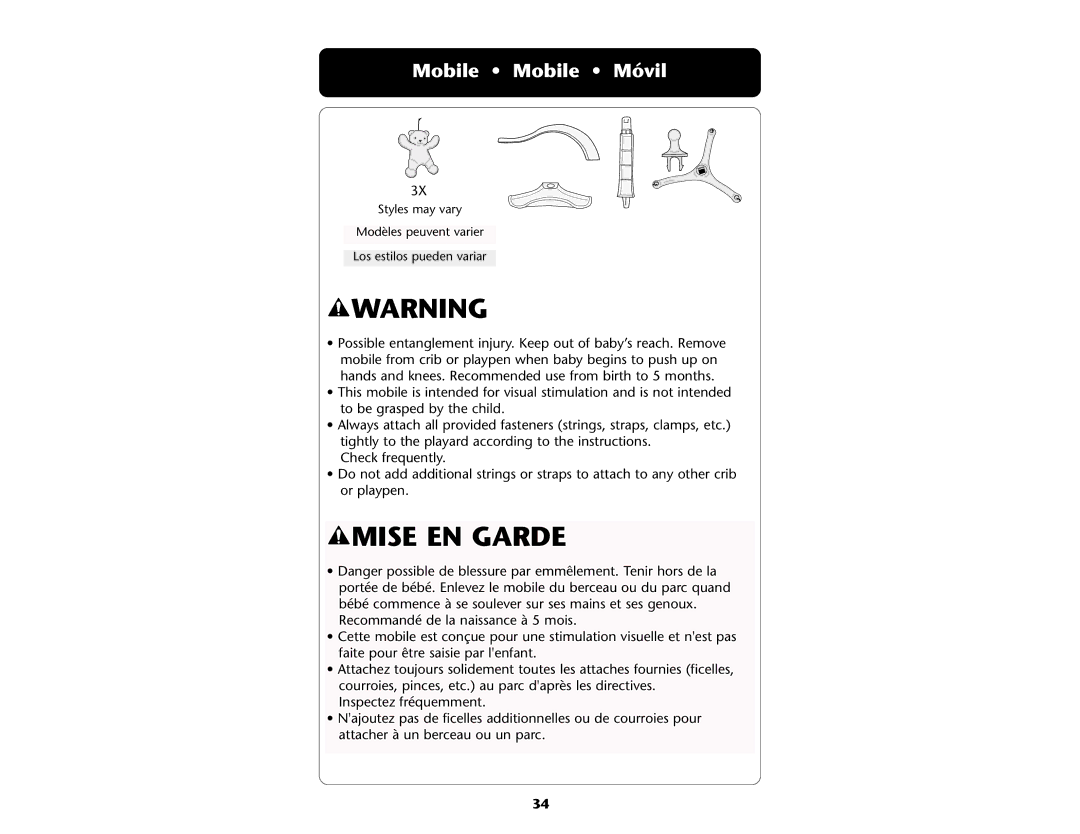 Graco ISPP056AA manual Mobile Mobile Móvil 