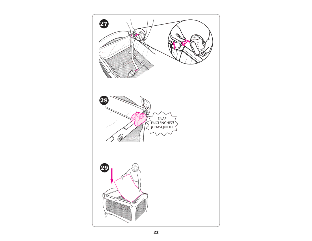 Graco ISPP066AA manual Snap Enclenchez ¡CHASQUIDO 