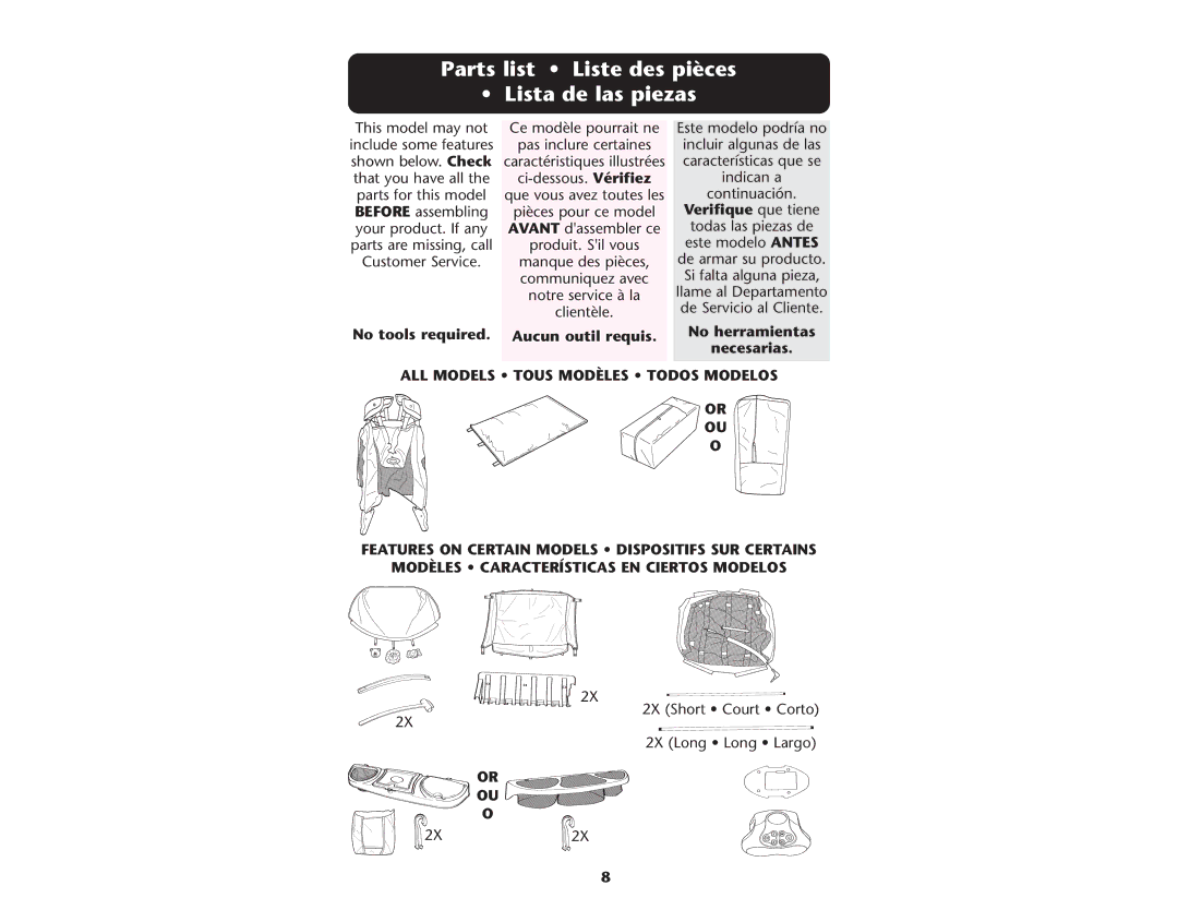 Graco ISPP066AB manual Parts list Liste des pièces Lista de las piezas, Verifique que tiene 