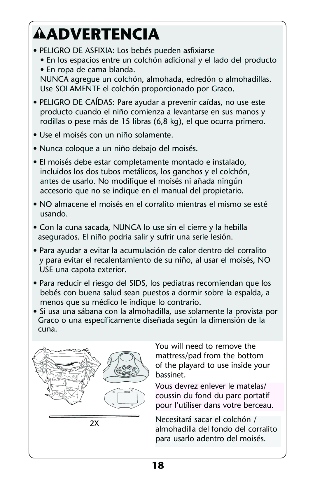 Graco ISPP071AC owner manual Advertencia 