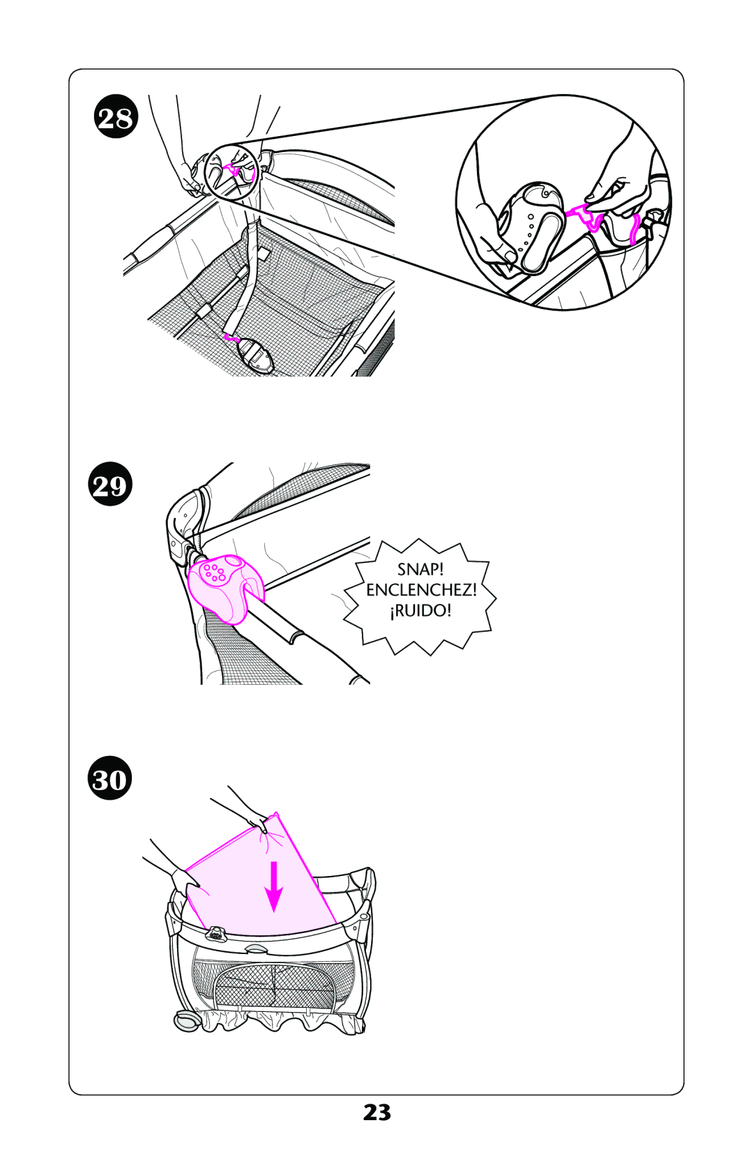 Graco ISPP071AC owner manual Snap Enclenchez ¡RUIDO 