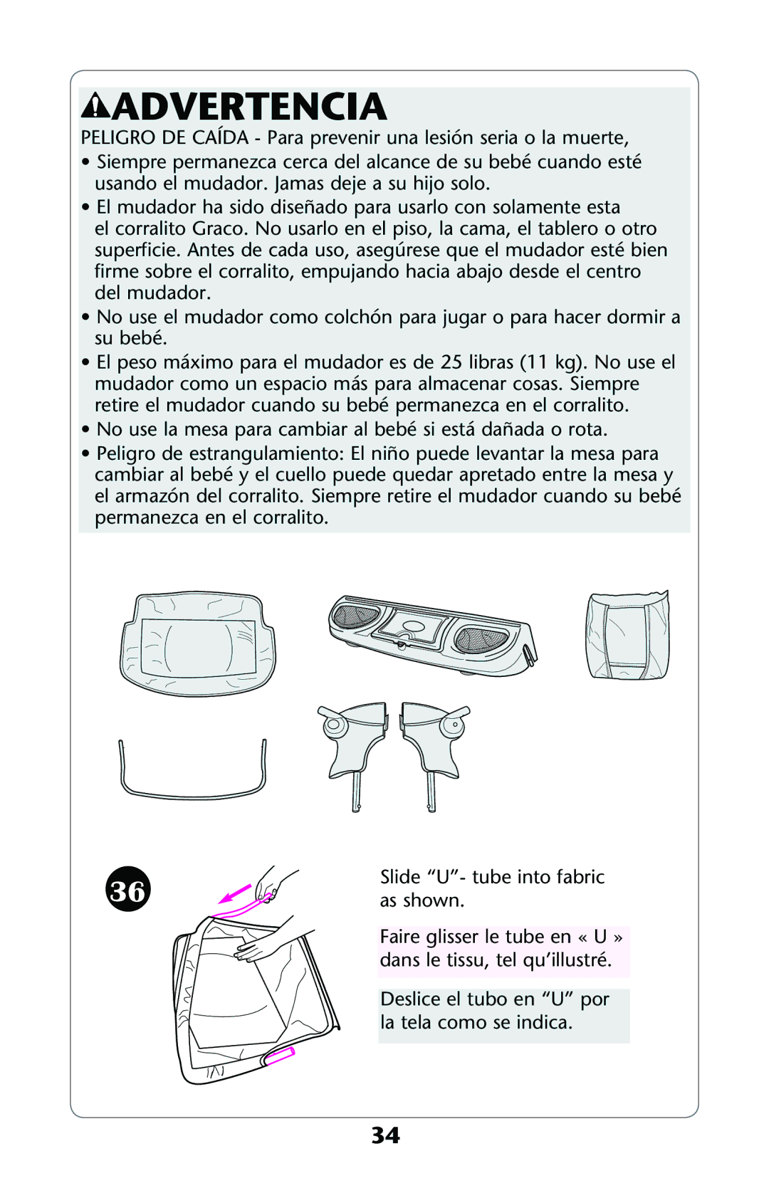 Graco ISPP071AC owner manual Advertencia 