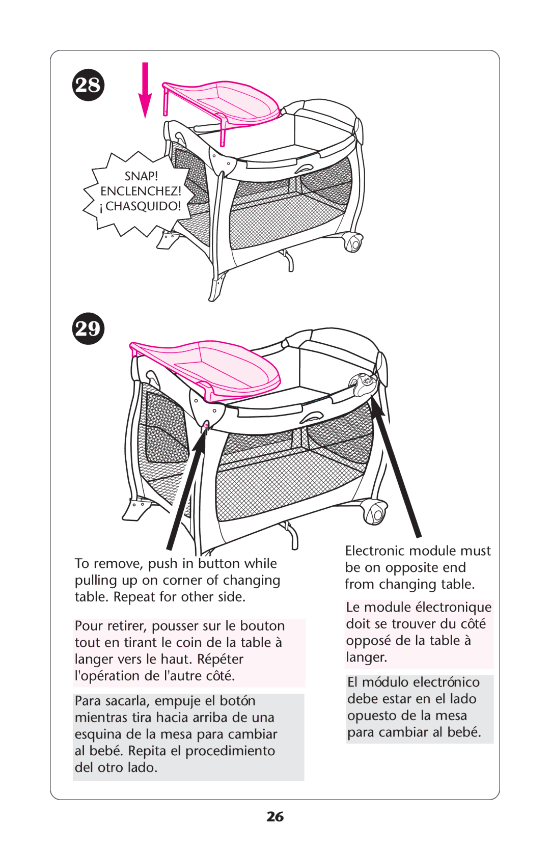 Graco ISPP077AB owner manual Snap Enclenchez ¡CHA Squido 