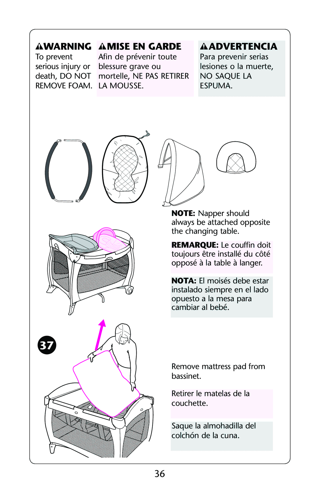 Graco ISPP119AE owner manual Advertencia 