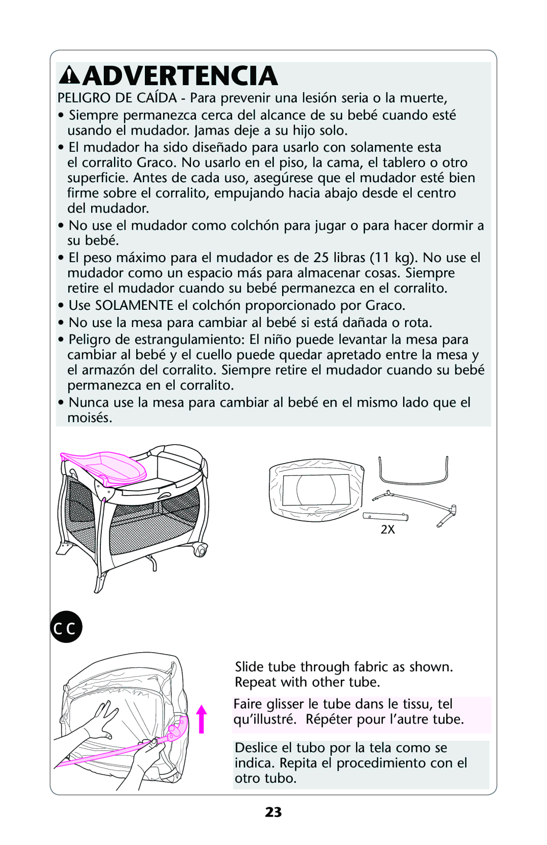 Graco ISPP120AF owner manual Advertencia 