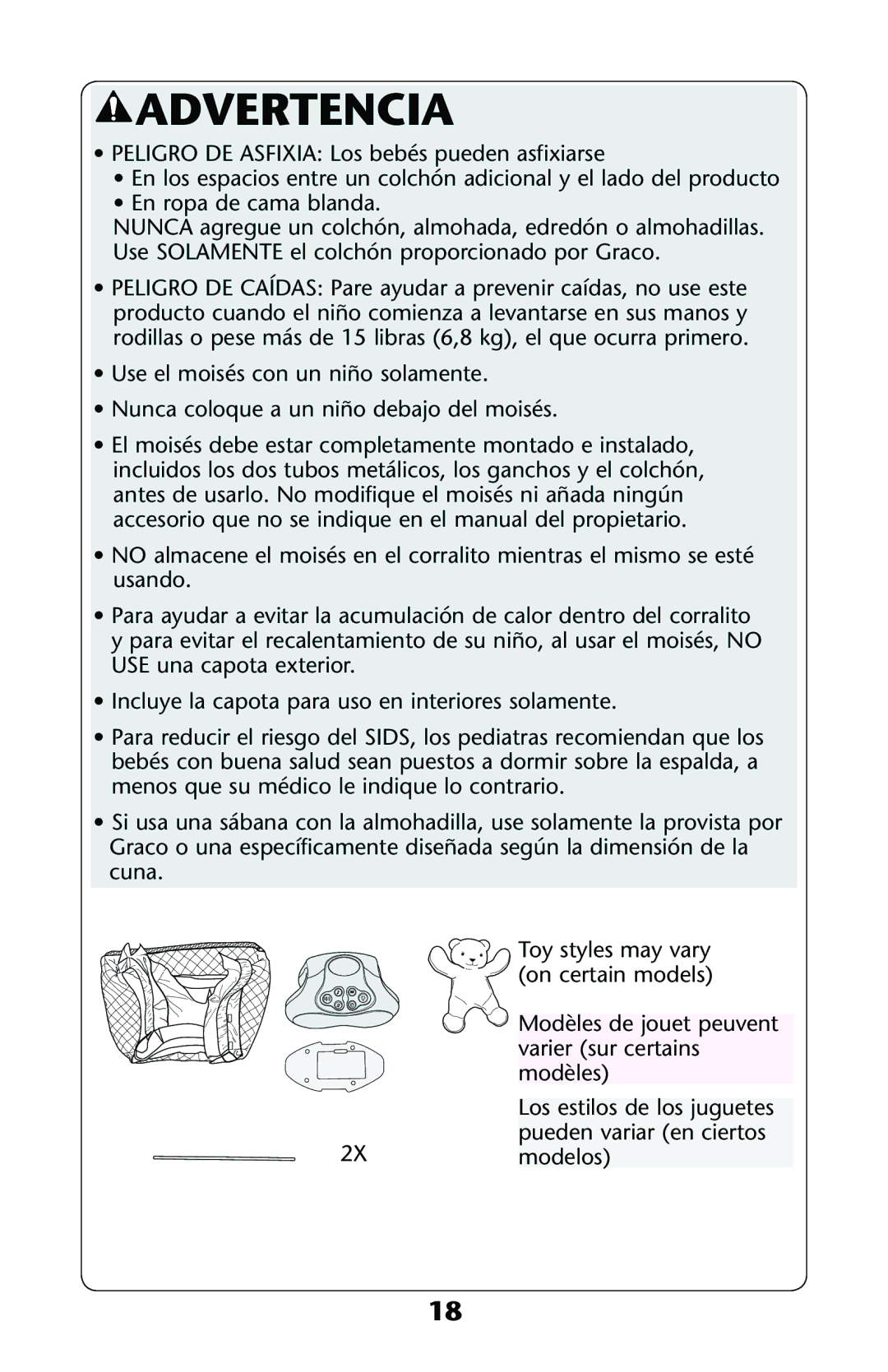 Graco ISPP124AB 1/11 owner manual Advertencia 