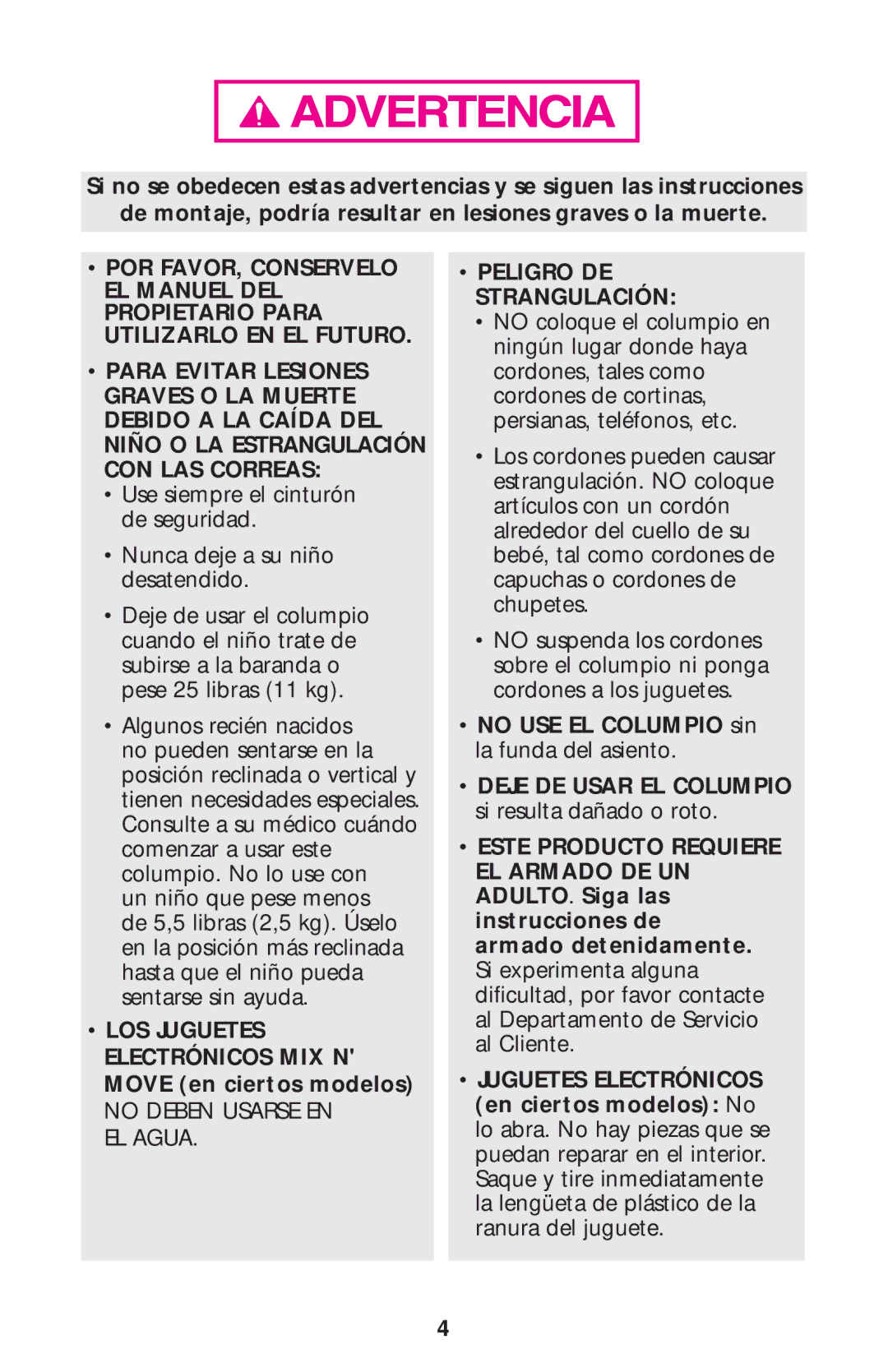 Graco ISPS002AC manual Peligro DE Strangulación 