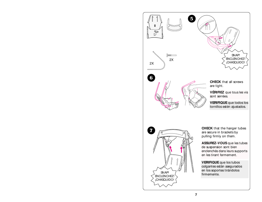 Graco ISPS005AA manual Snap Enclenchez ¡CHASQUIDO 