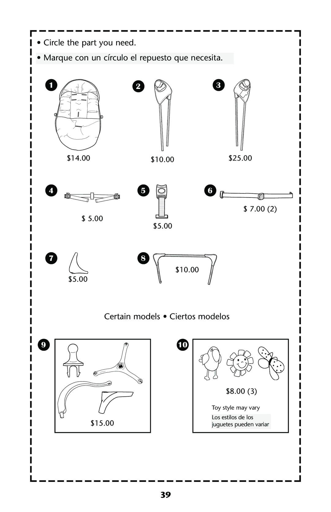 Graco ISPS031AA owner manual Certain models Ciertos modelos 