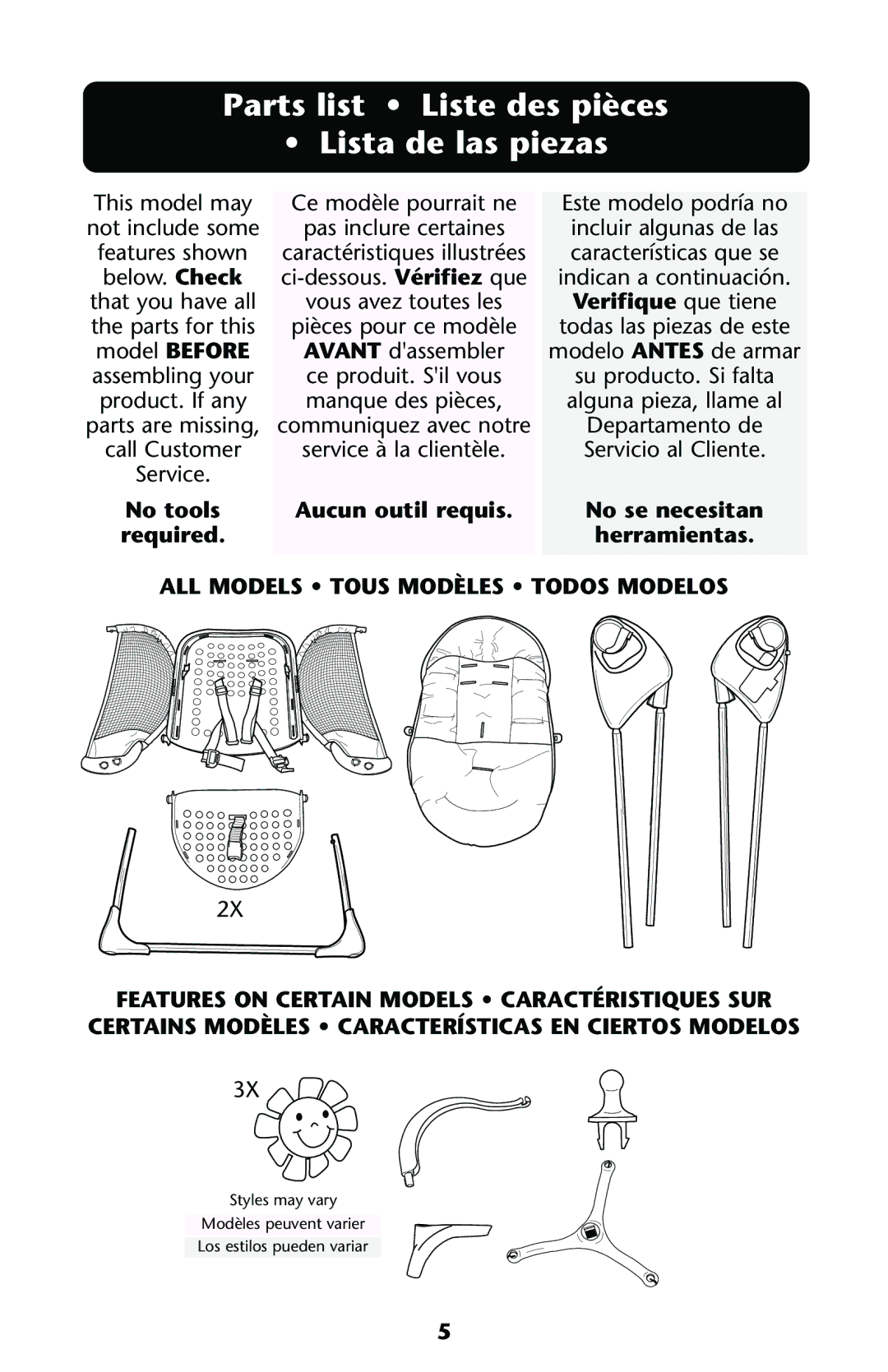 Graco ISPS031AA owner manual Parts list Liste des pièces Lista de las piezas, Verifique que tiene 