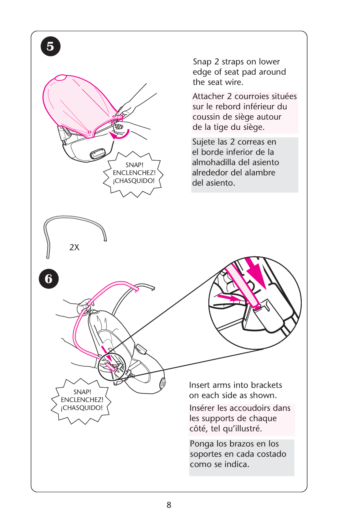 Graco ISPS040AB manual Snap Enclenchez ¡CHASQUIDO 