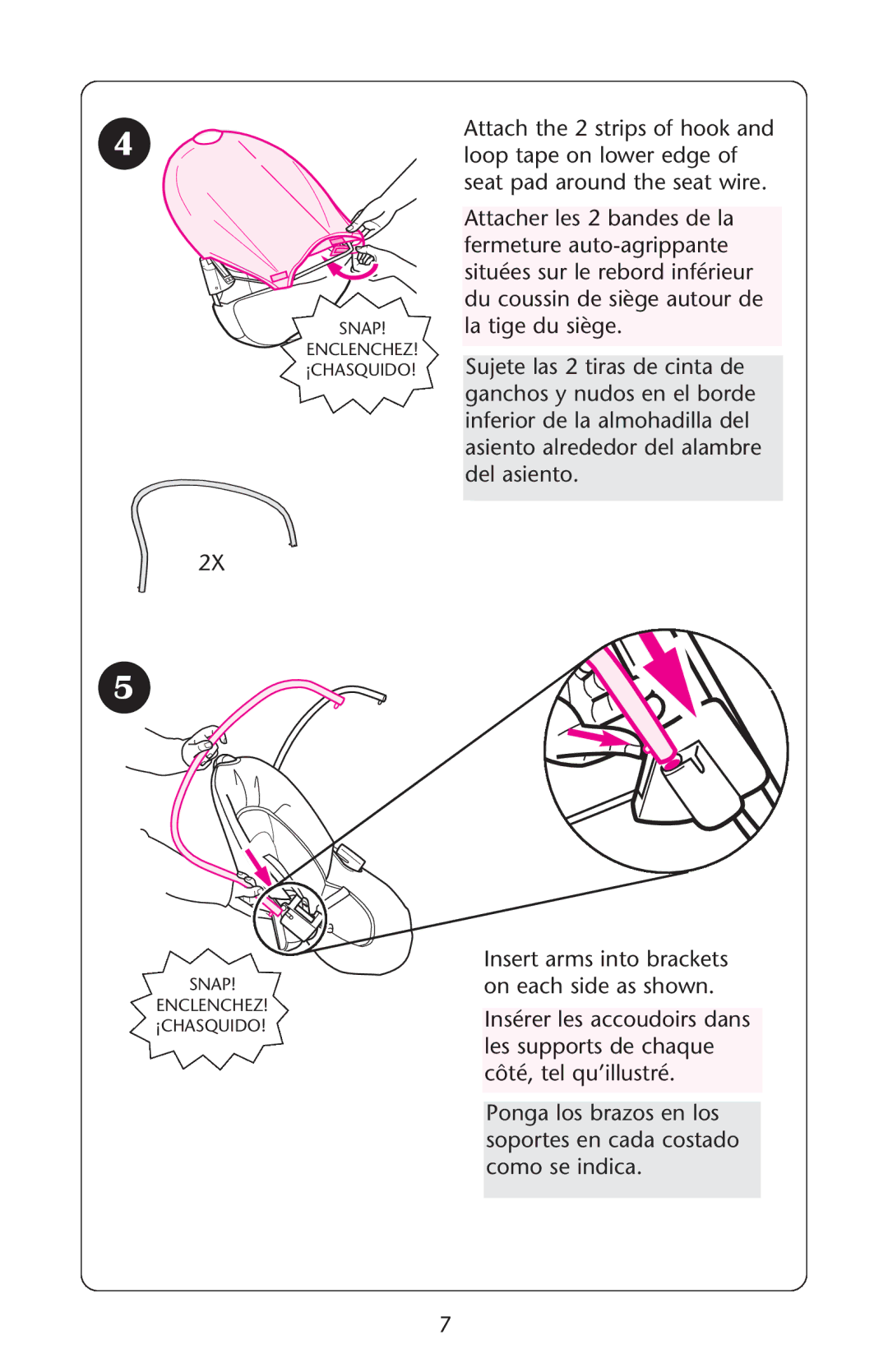 Graco ISPS041AA manual Snap Enclenchez ¡CHASQUIDO 