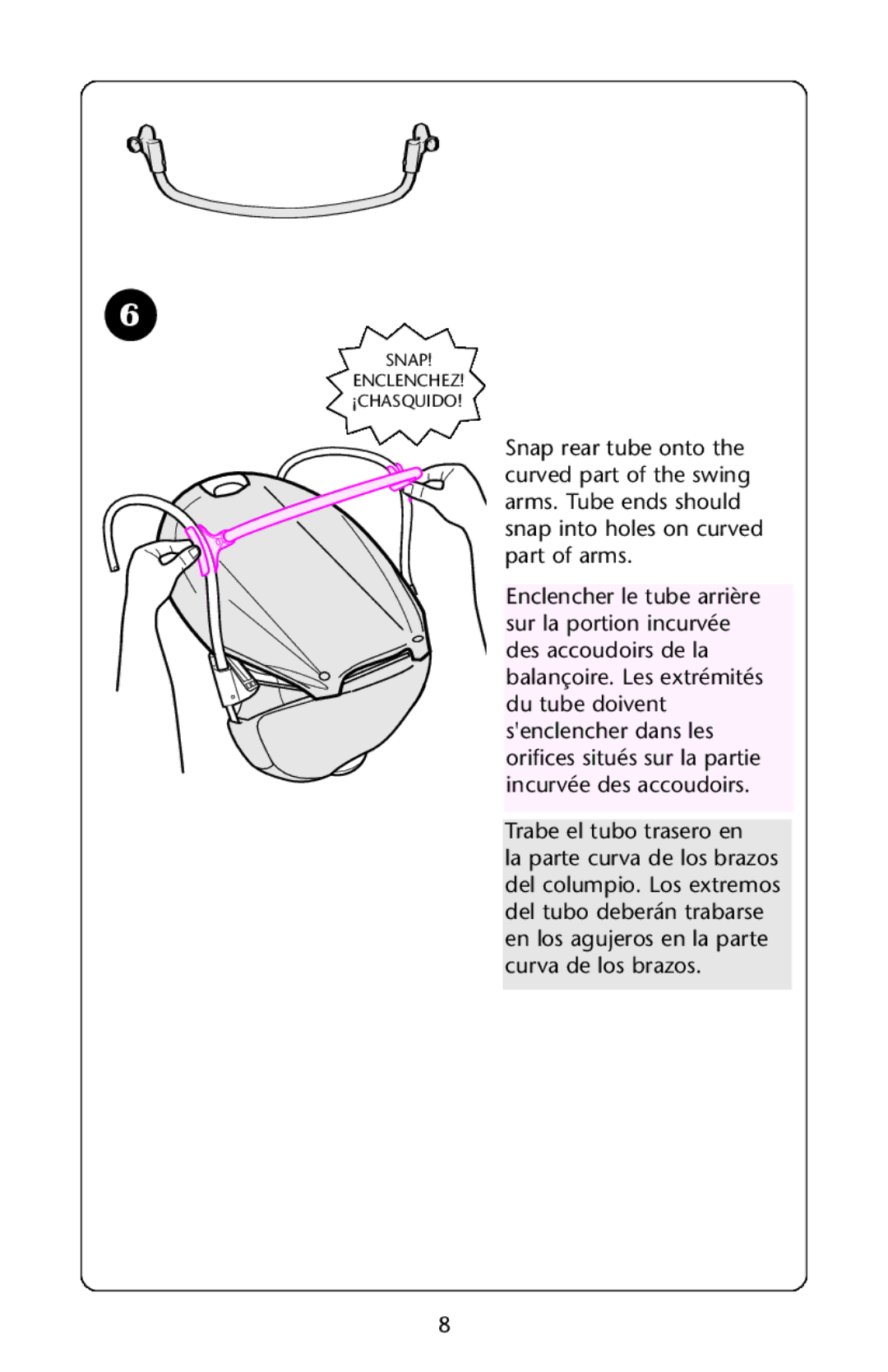 Graco ISPS041AA manual Snap Enclenchez ¡CHASQUIDO 