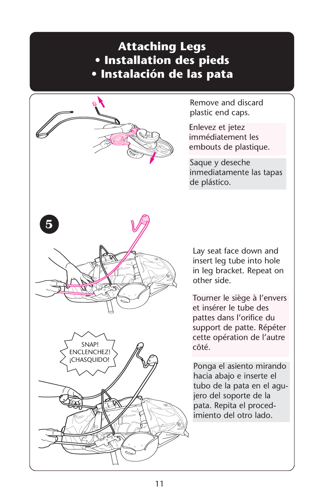 Graco ISPS042AA manual Snap Enclenchez ¡CHASQUIDO 