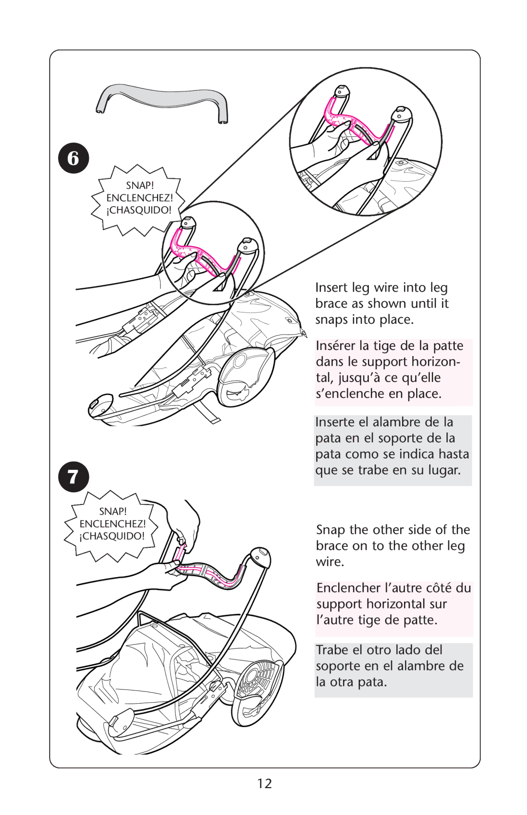 Graco ISPS042AA manual Snap Enclenchez ¡CHASQUIDO 