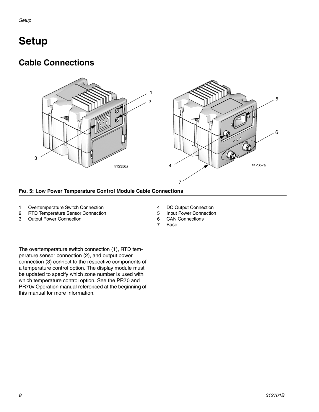 Graco LC0253, LC0250, LC0251, LC0252 important safety instructions Setup, Cable Connections 