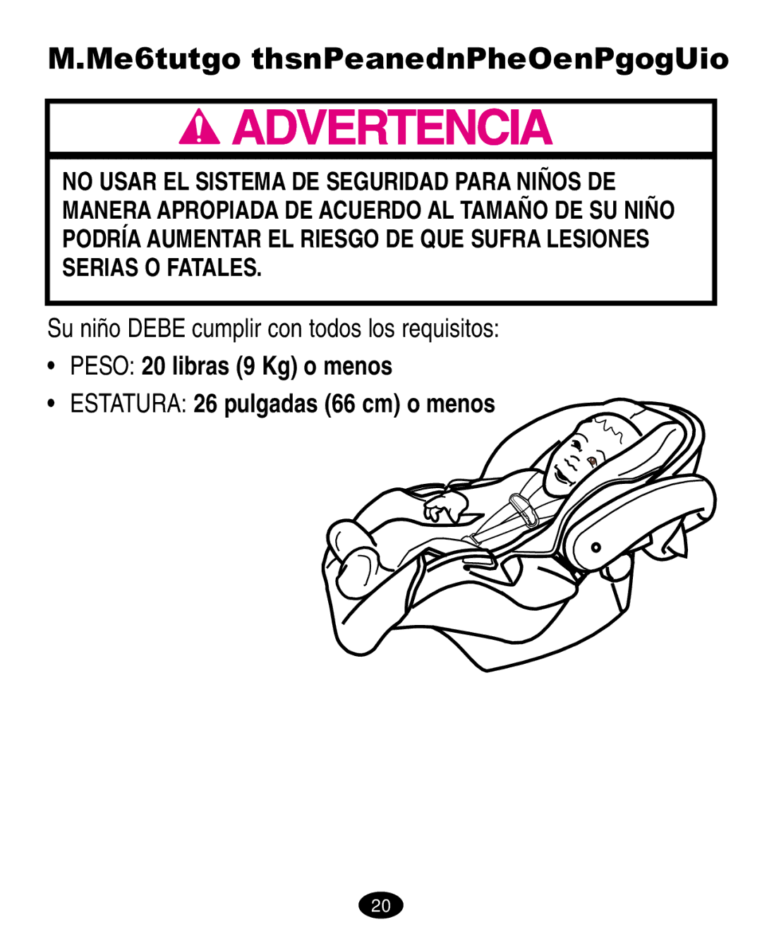 Graco LiteRiders manual Limitaciones de peso y estatura, Su niño Debe cumplir con todos los requisitos 