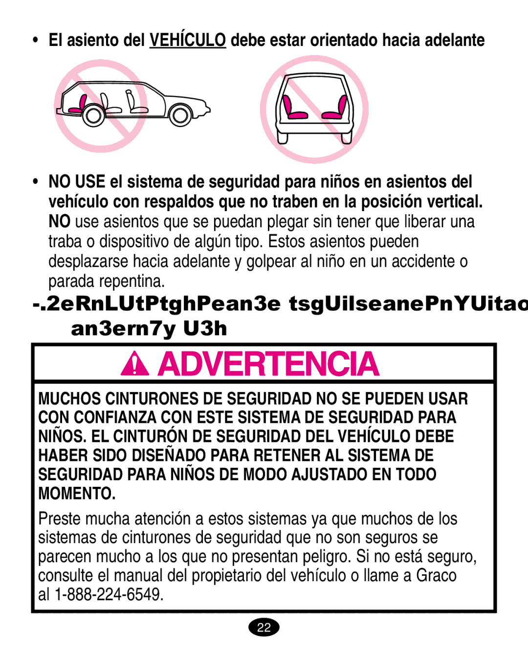 Graco LiteRiders manual Requisitos del cinturón de seguridad del vehículo 