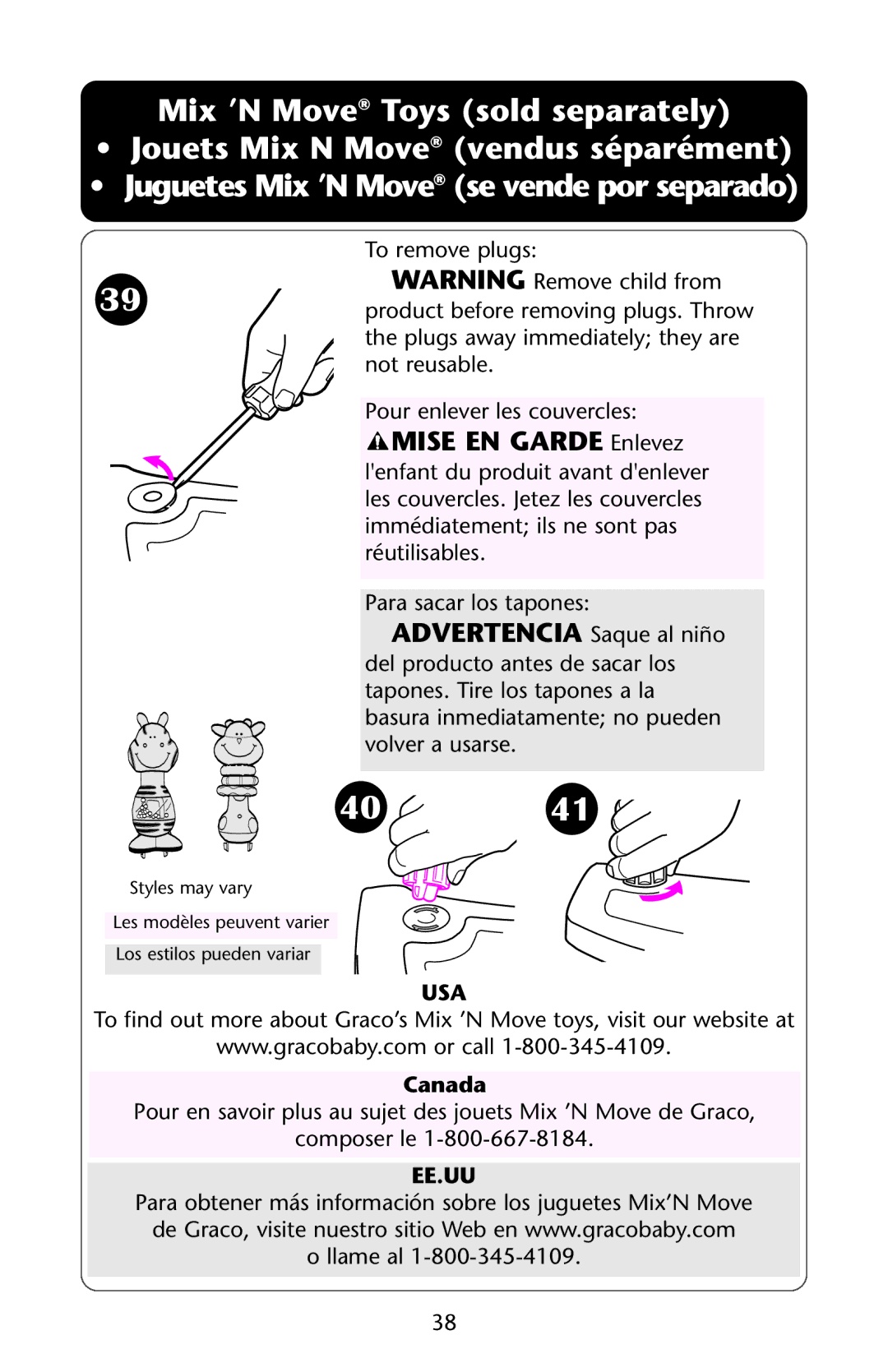 Graco Lovin' Hug Swing manual Usa, Ee.Uu 