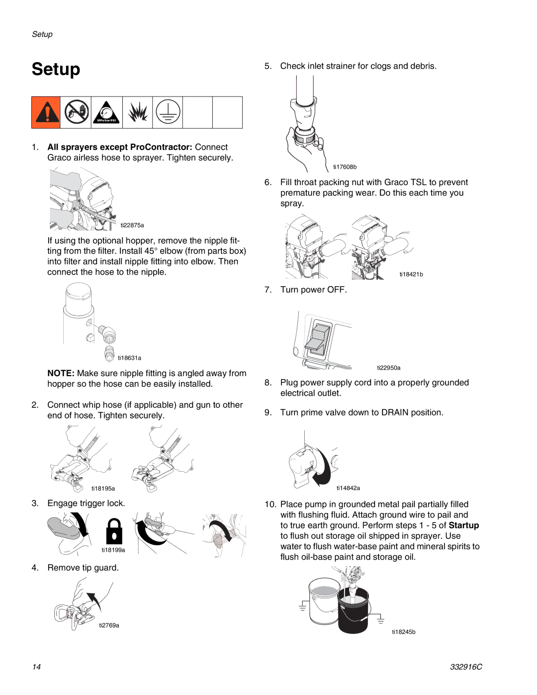 Graco 1095, Mark VII, Mark IV, Mark X, 795, 695, 1595 important safety instructions Setup 