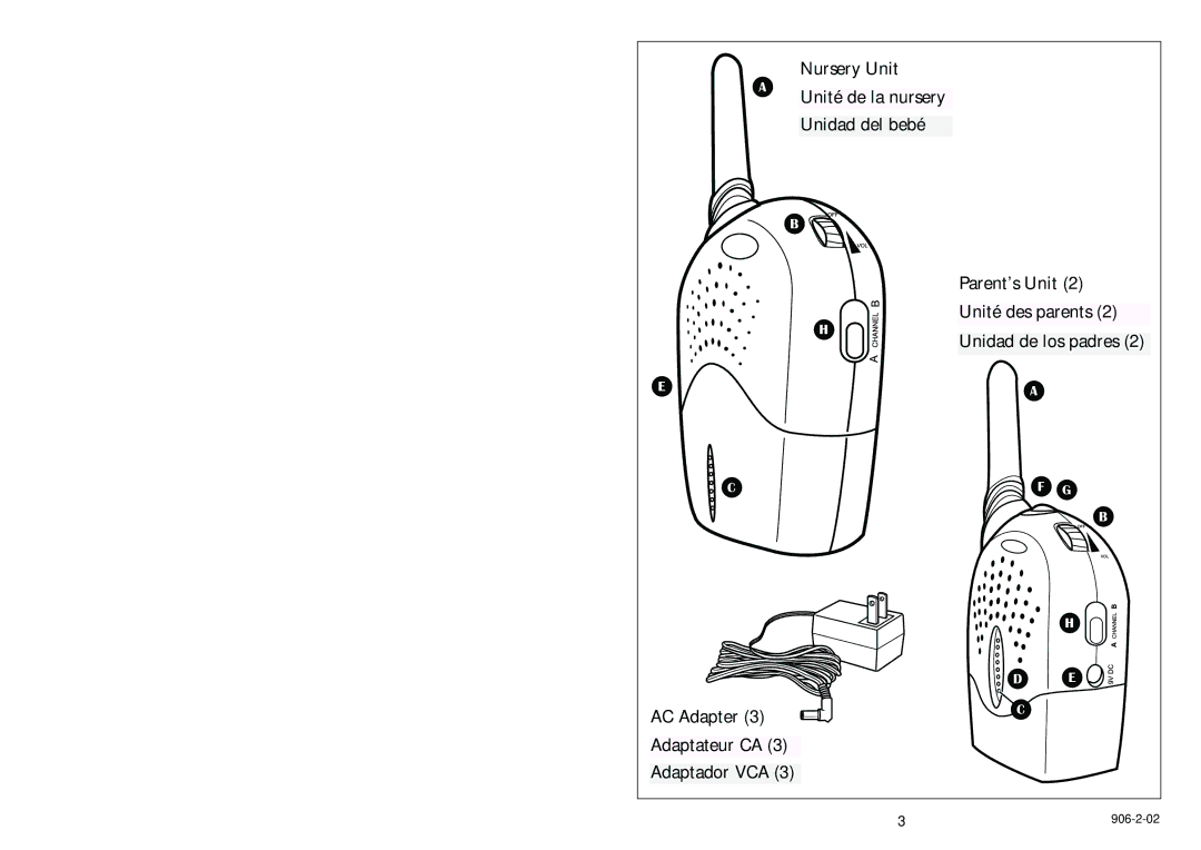 Graco Nursery Monitor manual 906-2-02 