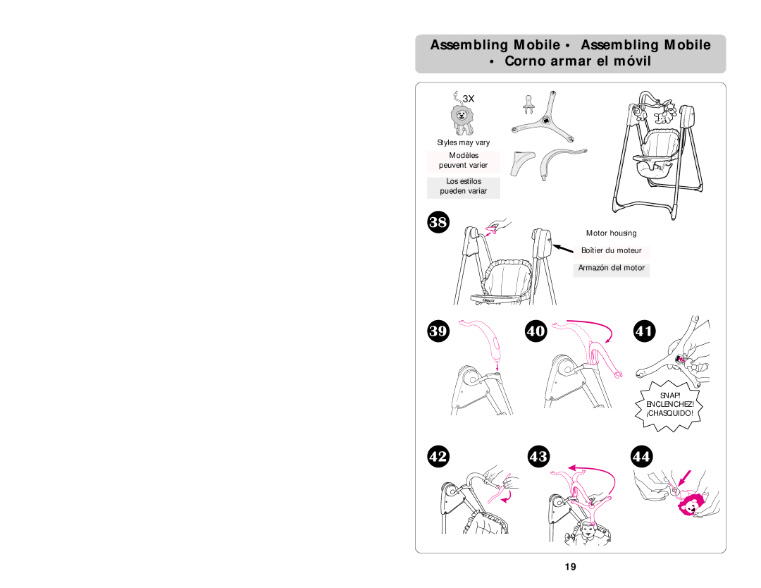 Graco Open Top Swings manual 39 40 