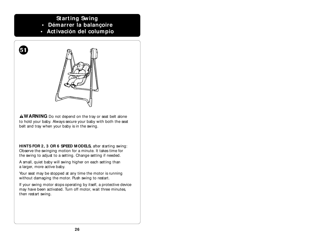 Graco Open Top Swings manual 