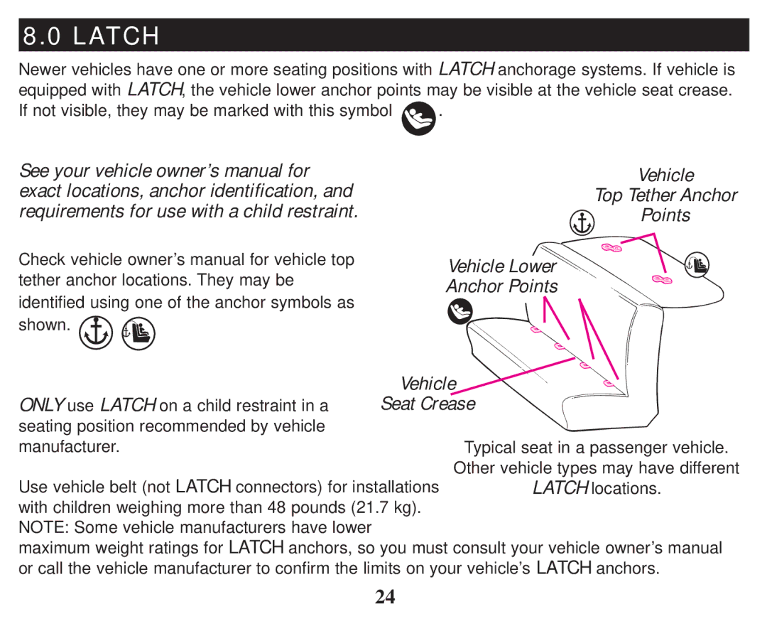 Graco PD101777B owner manual Latch 