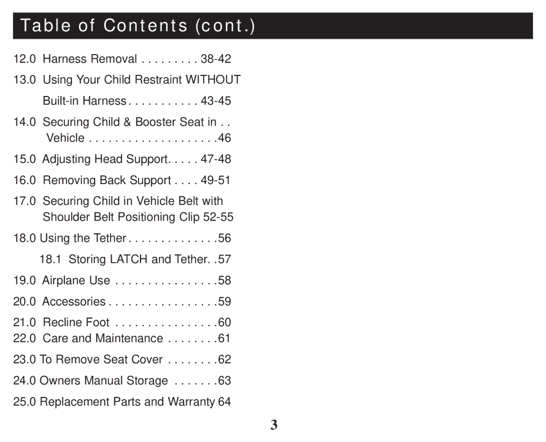 Graco PD101777B owner manual Table of Contents 