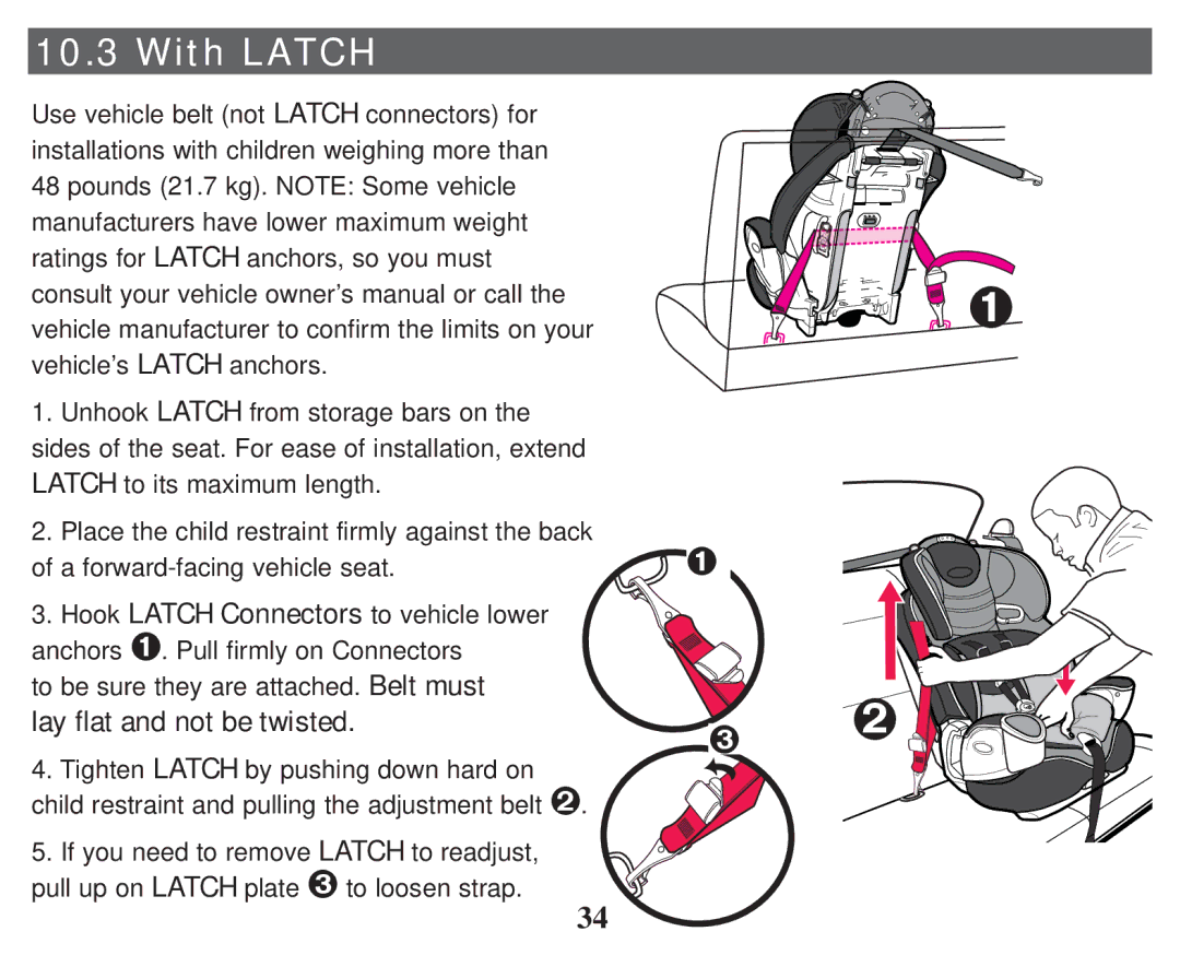 Graco PD101777B owner manual With Latch 