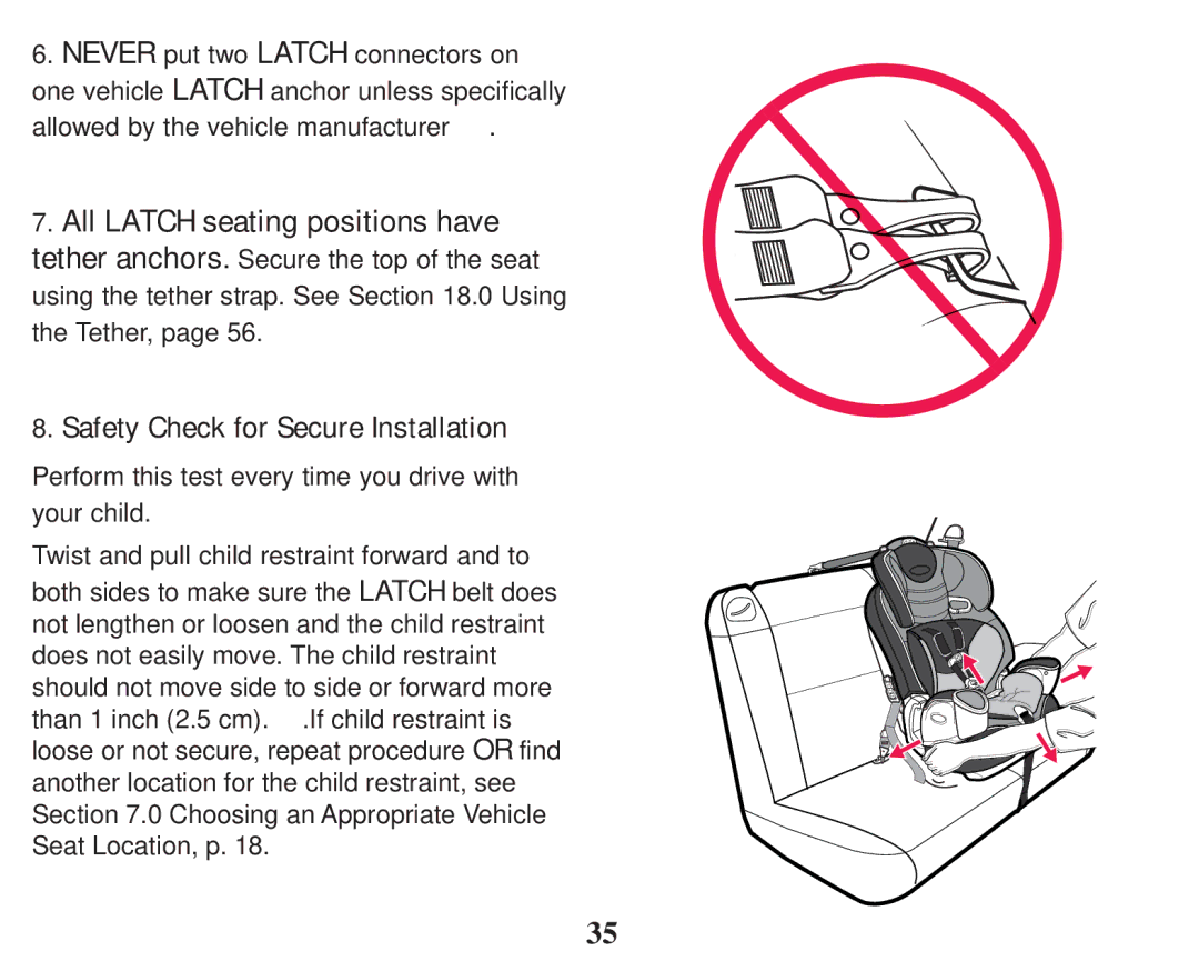 Graco PD101777B owner manual Safety Check for Secure Installation 