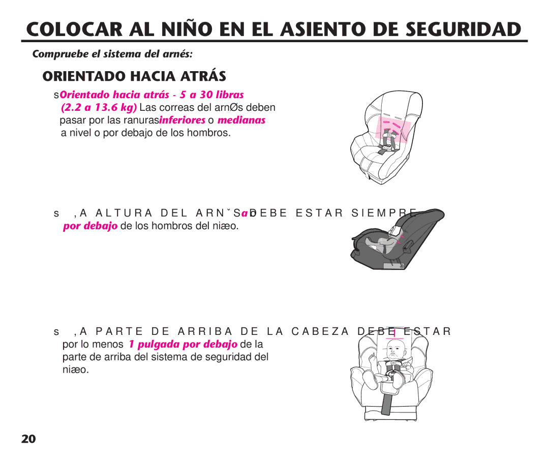 Graco PD106974A, 1758573 manual Colocar AL Niño EN EL Asiento DE Seguridad, Compruebe el sistema del arnés 