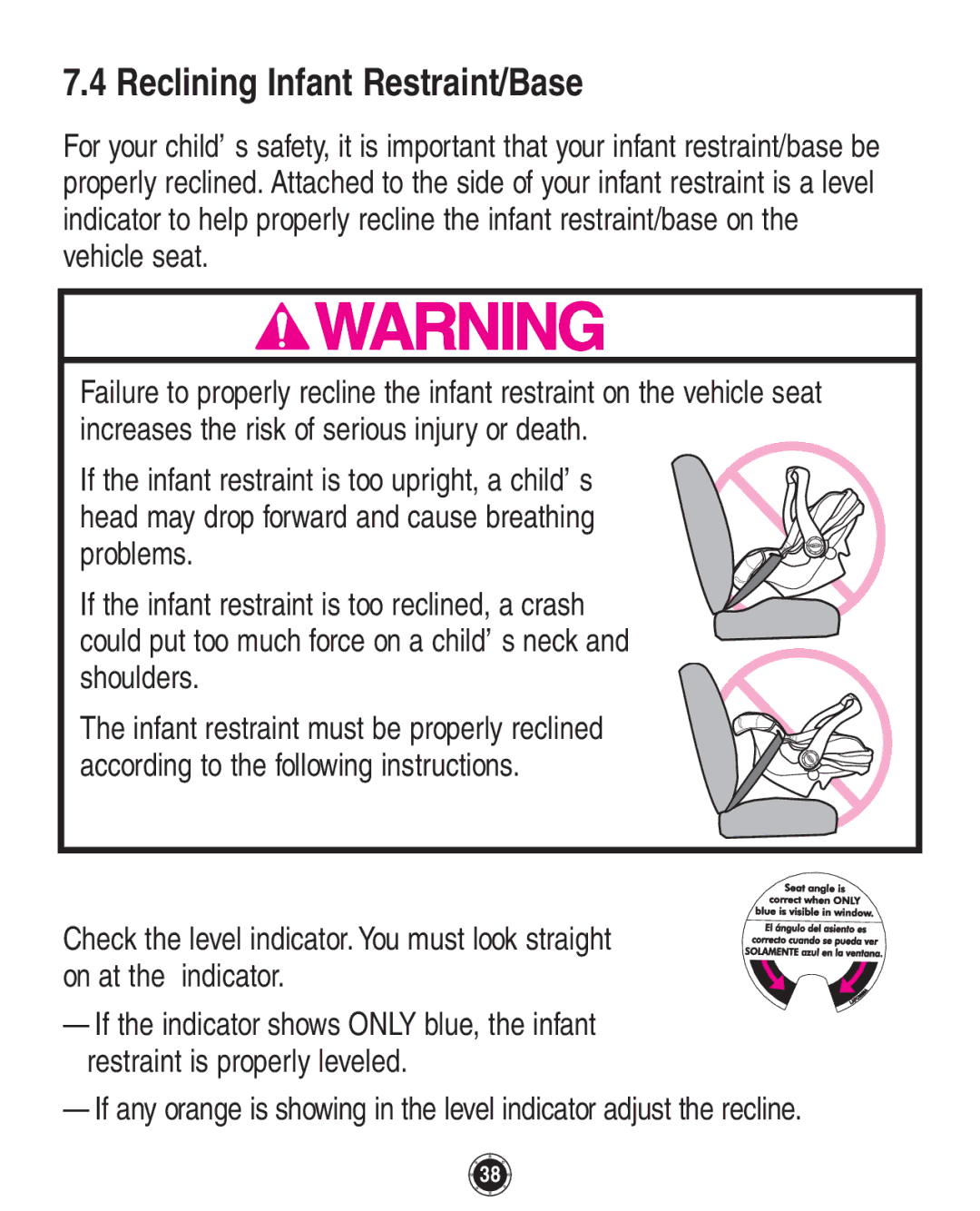 Graco PD108195A, 1749531 owner manual Reclining Infant Restraint/Base 